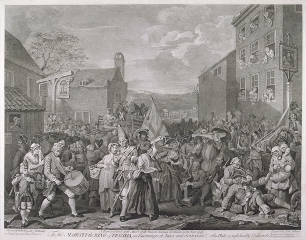 The March to Finchley', 1761. Artist: Luke Sullivan