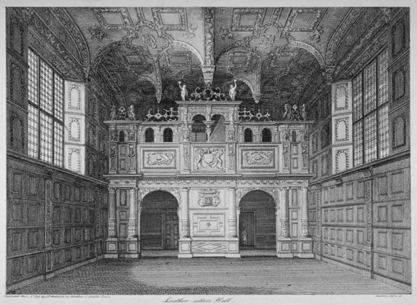 Interior view of Leathersellers' Hall, Little St Helen's, City of London, 1799. Artist: James Peller Malcolm