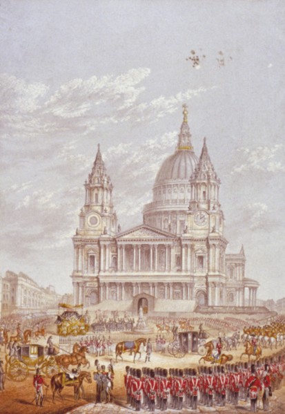 Funeral of the Duke of Wellington, St Paul's Cathedral, City of London, 18 November, 1852. Artist: Anon