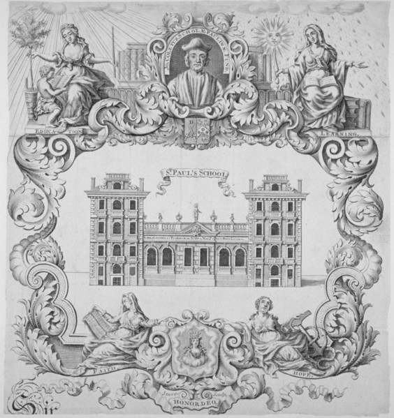 St Paul's School, City of London, 1700. Artist: John Sturt