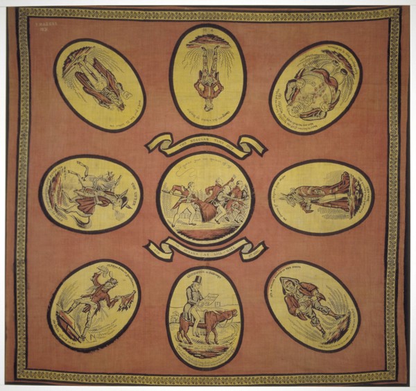 Handkerchief commemorating several events in the mayoralty of Alderman Sir John Key, 1831. Artist: Anon