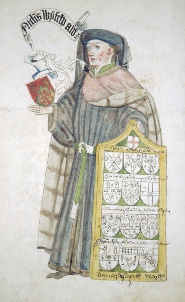 Nicholas Wyfold, Lord Mayor of London 1450-1451, in aldermanic robes, c1450. Artist: Roger Leigh