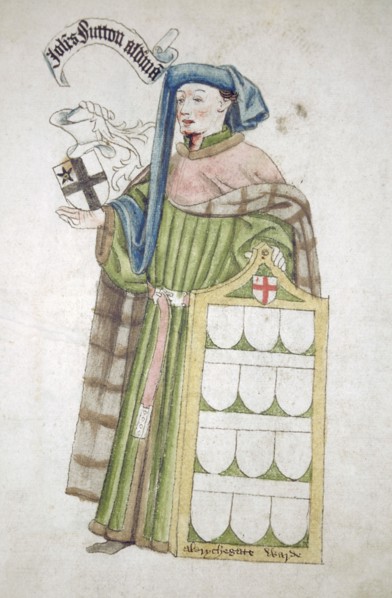 John Sutton, Sheriff of London 1440-1441, in his aldermanic robes, c1450. Artist: Roger Leigh