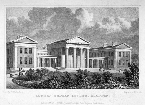 View of the London Orphan Asylum in Clapton, Hackney, London, 1828. Artist: WH Bond