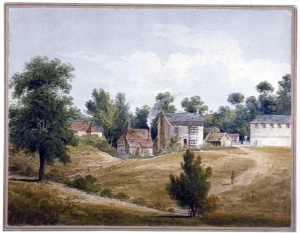 View of Kilbourn Wells spa, Belsize Road, Hampstead, London, c1850. Artist: Anon