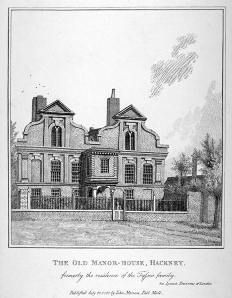 View of a manor house on Shacklewell Green, Hackney, London, 1800. Artist: John Thomas Smith