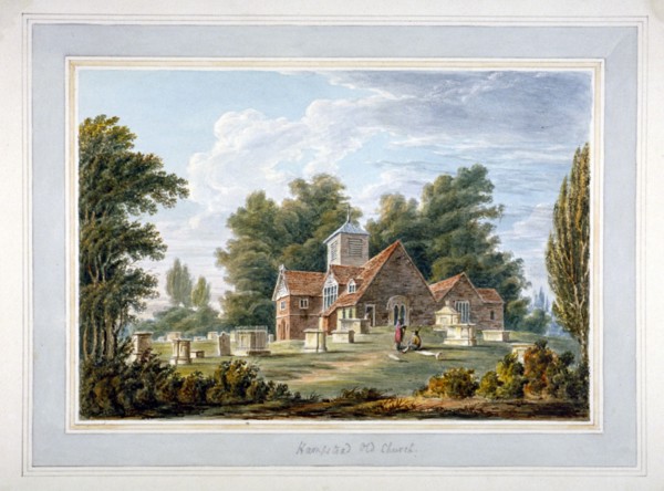 Chapel of the Blessed Virgin Mary, Hampstead, London, c1740. Artist: Anon