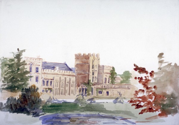 'Castle seen through trees', c1864-1930. Artist: Anna Lea Merritt