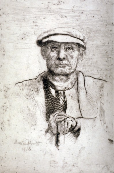 Old Man in a Flat Cap', 1916. Artist: Anna Lea Merritt