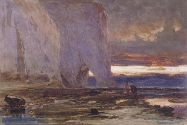 Beach and Cliffs', 19th century. Artist: Edwin Ellis