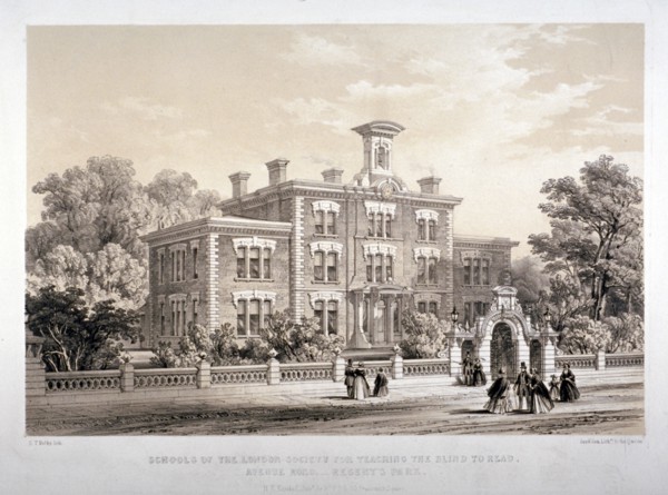 London Society Schools for teaching blind people, Avenue Road, Marylebone, London, c1860. Artist: Day & Son