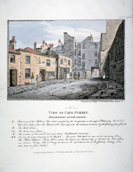 Cato Street, Marylebone, London, 1820. Artist: F Moser