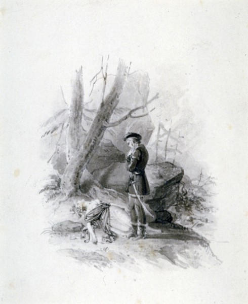 'Fitz-James and the dying Blanche of Devan', 19th century. Artist: Henry Corbould