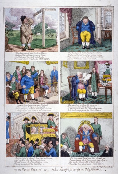 The civic chair - or - John Lump's progress in City honors', c1815. Artist: Anon