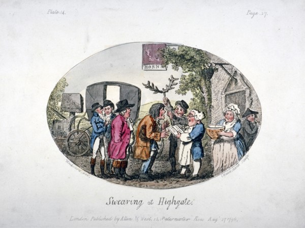 Swearing at Highgate', 1796. Artist: Isaac Cruikshank