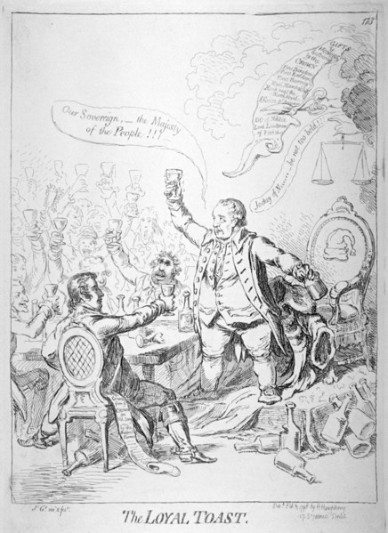 The loyal toast', 1798. Artist: James Gillray