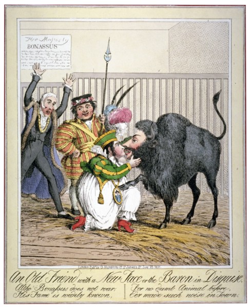 'An old friend with a new face or the baron in disguise', 1821. Creator: Anon.