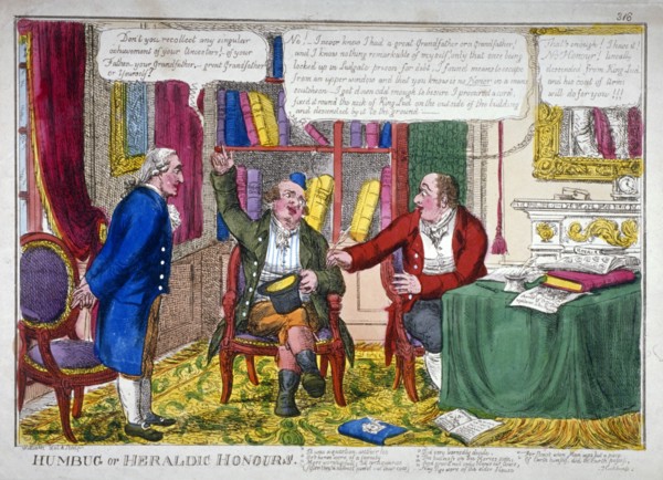 Humbug or heraldic honours', c1790. Artist: William Abraham