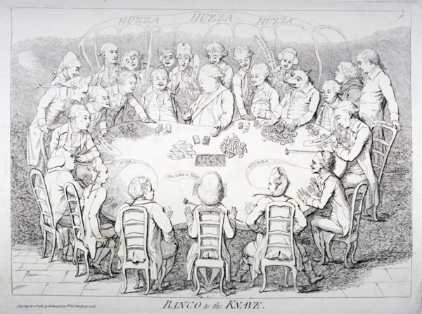Banco to the knave', 1782. Artist: Anon