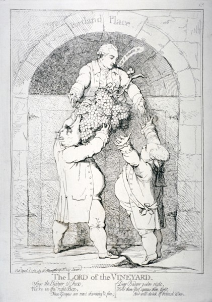 The Lord of the Vineyard', 1783. Artist: Anon