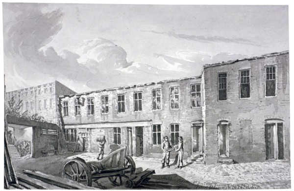 View of Ludgate Prison in ruins, Bishopsgate, City of London, 1817. Artist: Robert Blemmell Schnebbelie