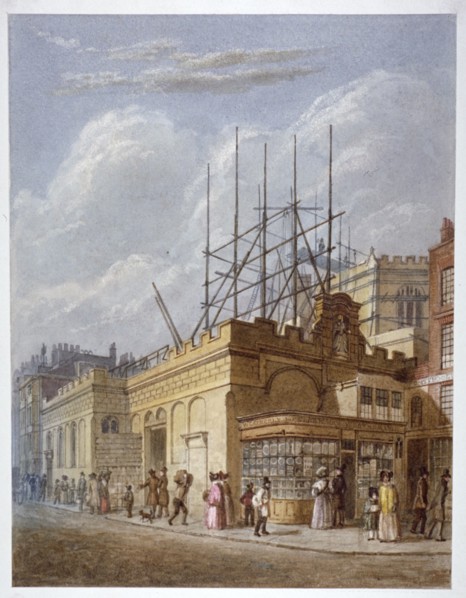 Demolition of the Church of St Dunstan in the West, Fleet Street, City of London, c1830. Artist: Anon