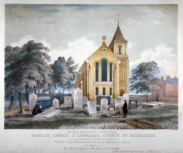 St Leonard's Church, Bromley-by-Bow, London, c1860. Artist: Anon