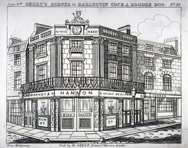 Alfred's Head Inn, corner of Newington Causeway and London Road, Southwark, London, c1830. Artist: Anon