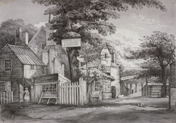 The Hoop and Toy Inn on Brompton Road, Kensington, London, c1820. Artist: Anon