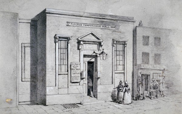 Occasional Chapel, Weir's Passage and Temperance Hall, St Pancras, London, 1855. Artist: Thomas Hosmer Shepherd