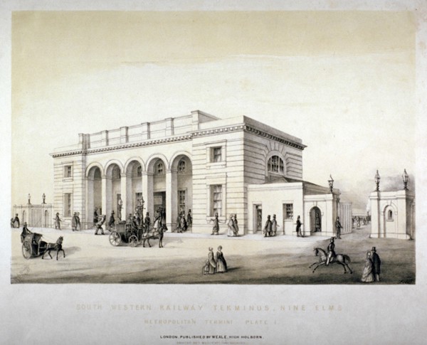South Western Railway Terminus, Nine Elms, Battersea, London, c1840. Artist: Anon