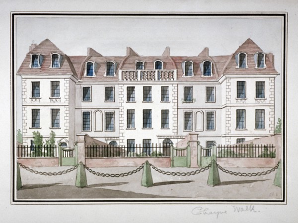 Houses at Cheyne Walk, Chelsea, London, c1850. Artist: Anon