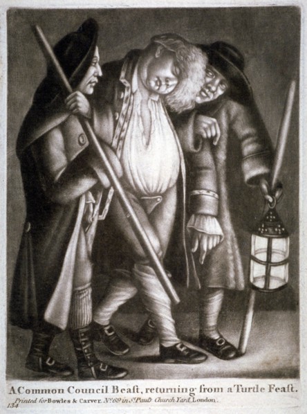 'A common council beast, returning from a turtle feast', c1775. Artist: Anon