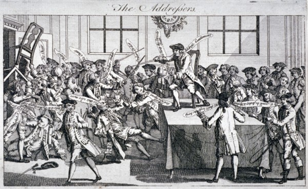 'The addressers', 1769. Artist: Anon