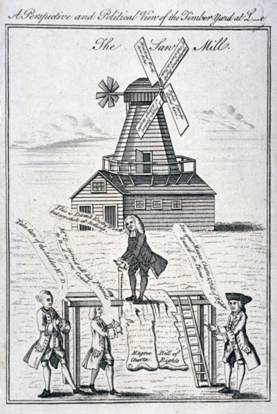 'A perspective and political view of the timber-yard at L-e', 1769. Artist: Anon