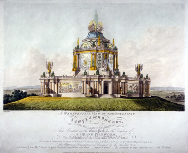 Temple of Concord, Green Park, Westminster, London, 1814. Artist: J Jeakes