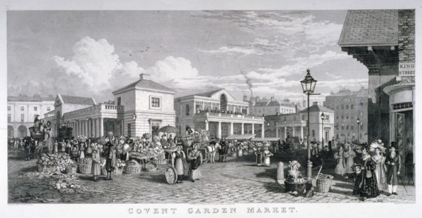 Covent Garden Market, Westminster, London, 1827. Artist: Frederick James Havell