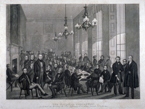 Interior view of the British Coffee House on Cockspur Street, Westminster, London, 1839. Artist: Anon