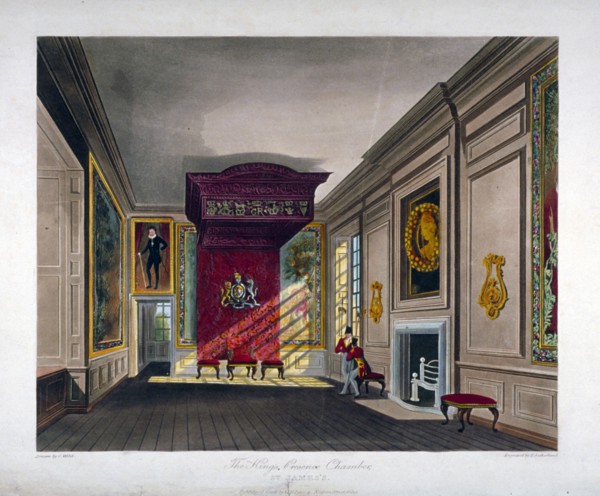 Interior view of St James's Palace, Westminster, London, 1816. Artist: Thomas Sutherland