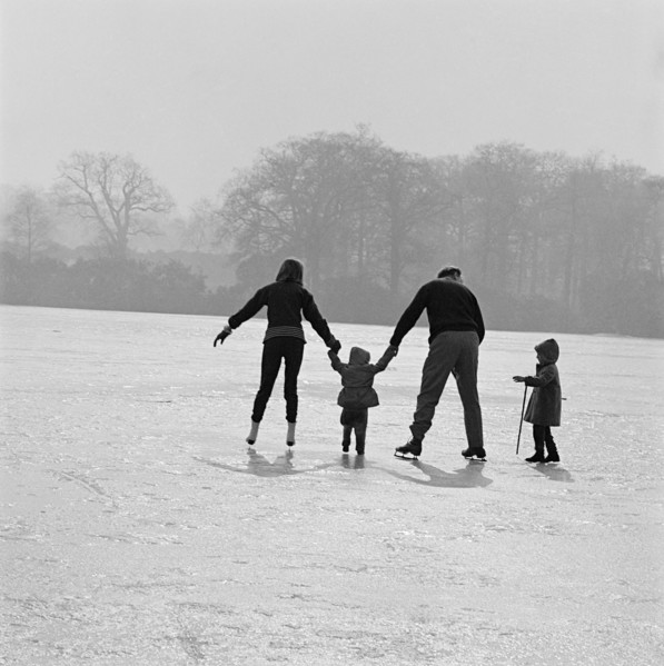 Skating in Richmond Park, London, 1962-1964