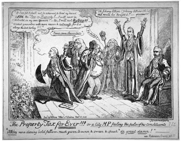 The property tax for ever!!!', 1816. Artist: George Cruikshank