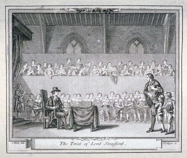 The Trial of Thomas Wentworth, Earl of Strafford, Westminster Hall, London, 1641 (c1750). Artist: J Collyer