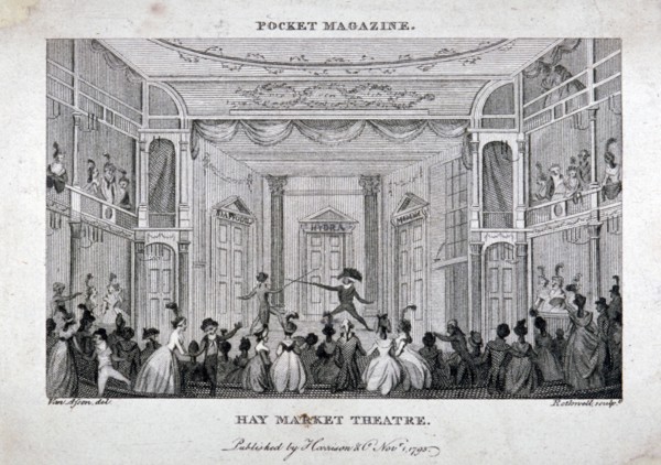 Interior of the Haymarket Theatre, London, 1795. Artist: Thomas Rothwell