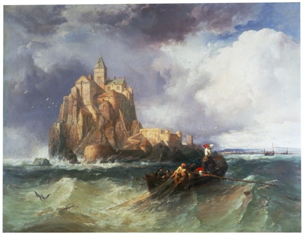 Mont St Michel', 1868. Artist: James Webb