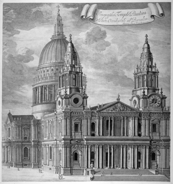 St Paul's Cathedral, City of London, c1715. Artist: Anon