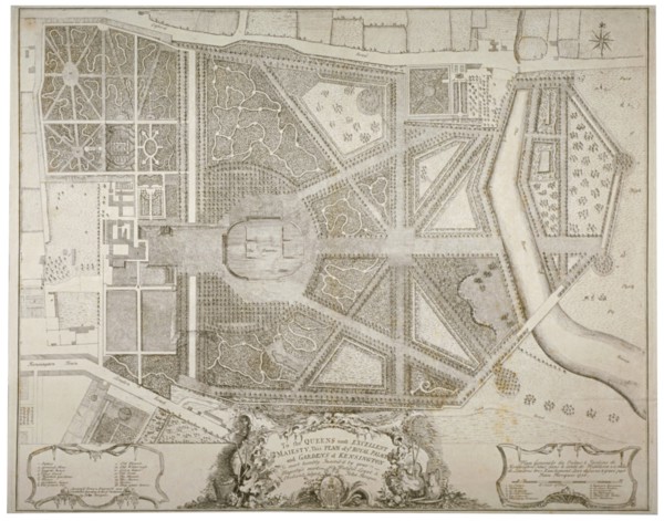 Plan of Kensington Palace and gardens, London, 1736. Artist: John Rocque