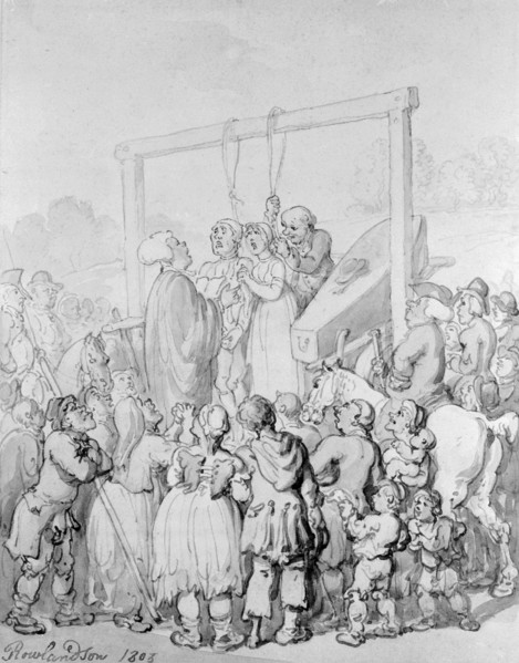 Execution at Tyburn, 1803. Artist: Thomas Rowlandson