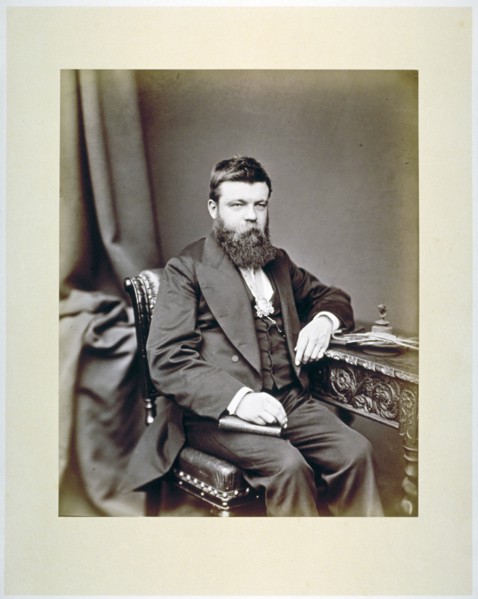 TC Fendick, Master of the Worshipful Company of Glaziers wearing his Master's badge, c1865. Artist: Maull & Co