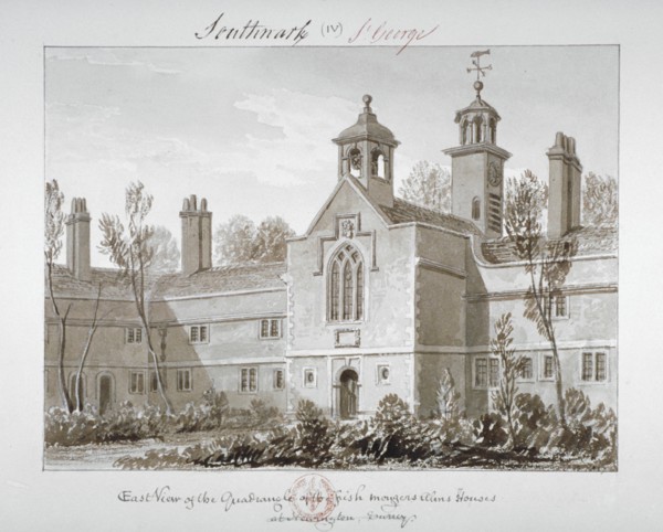 St Peter's Hospital, Southwark, London, 1827. Artist: John Chessell Buckler