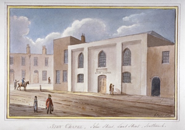 View of the Sion Chapel on John Street, Southwark, London, 1825. Artist: G Yates